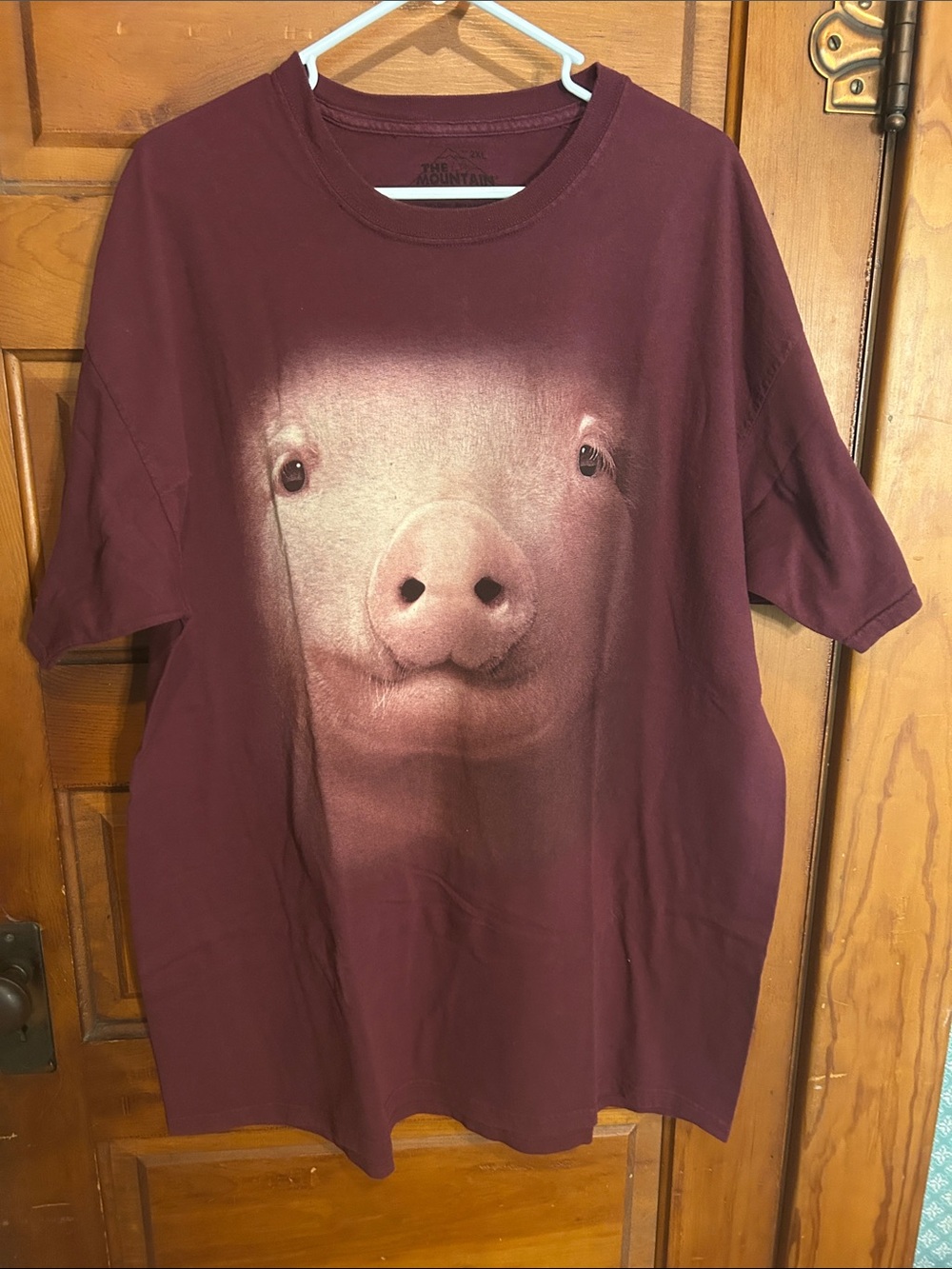 Adult The Mountain Pig  2XL Graphic Tee - Maroon